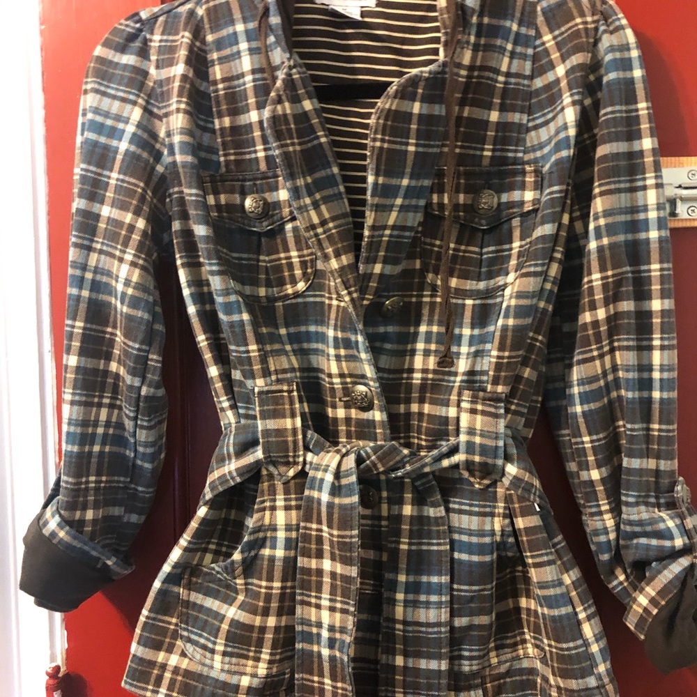 Self Esteem Plaid Jacket Size Medium - image 3